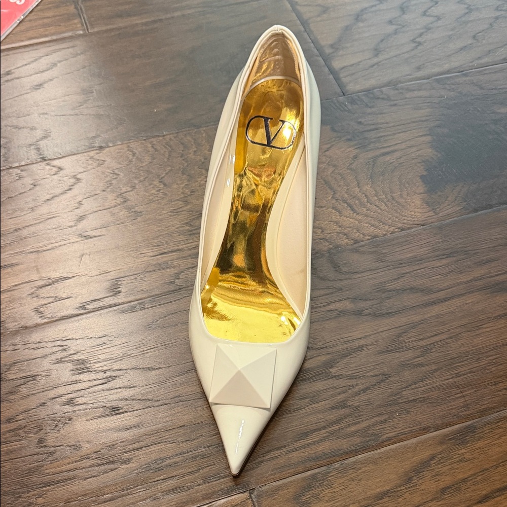 Valentino Women's Ivory Studded Heel